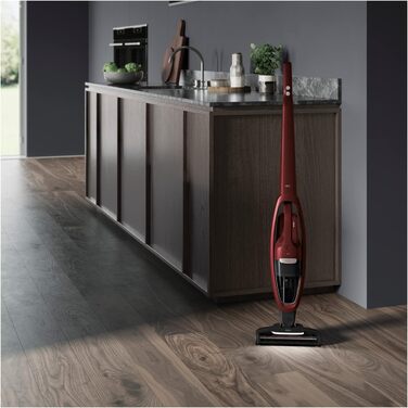 AEG QX7-1ULTAN 2in1 Cordless Vacuum Cleaner / Slim Design / Power-Soft Roller + Multi-Surface Nozzle / Hard Floors & Carpets / Up to 50 min Run Time / 21.6V / Includes Pet Hair Nozzle and Accessories / Freestanding / Red 2021 Model 21.6V With Soft Roller