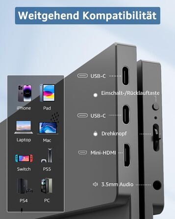 Портативний монітор Yodoit 17.3