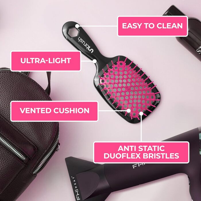 Щітка для волосся FHI HEAT Unbrush Wet & Dry - рожева, для мокрого та сухого волосся