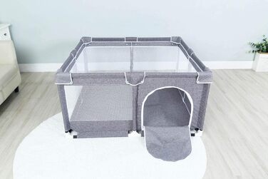 Манеж Star Ibaby Oxford XL для немовлят, ультралегкий, сірий