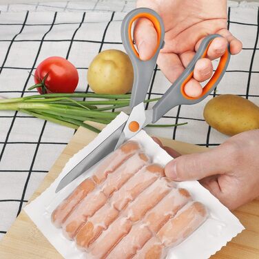 Набір кухонних ножиць 5шт. з нержавіючої сталі, мультифункціональний, помаранчевий/сірий