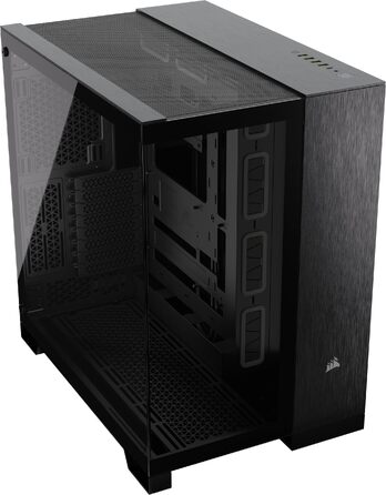 Корпус для ПК Corsair 6500X Airflow Mid-Tower ATX, двокамерний дизайн, загартоване скло, Obsidian (чорний)