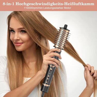 Мультистайлер для волосся AirStyler 1600W: фен, плойка, насадки для укладання, чорний