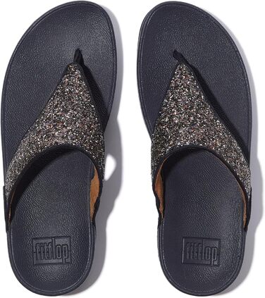 Шльопанці жіночі FitFlop Lulu Glitter Midnight Navy Mix, 43 EU - зручні з підтримкою склепіння стопи