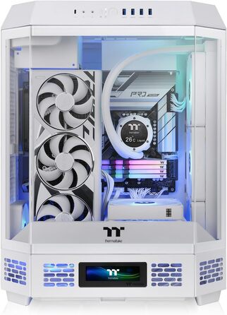 Корпус ПК Thermaltake The Tower 600 ATX Mid-Tower White з USB-C, підтримкою радіатора 420/360mm та 3 скляними панелями