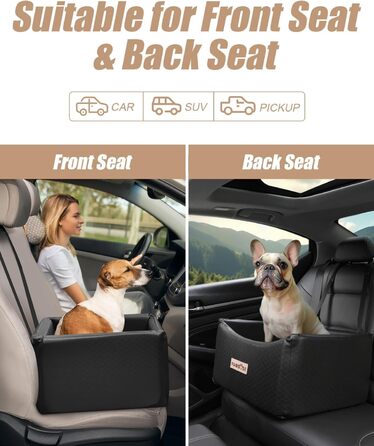 Автокрісло для собак - безпечне та зручне автоліжко для маленьких та середніх собак до 35 кг, з ременем безпеки та водонепроникним покриттям