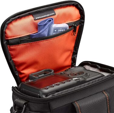 Сумка для камери Case Logic DCB306K SLR з ремінєм та ручкою, чорно-червона