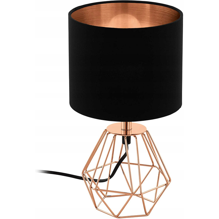 Настільна лампа Eglo Carlton 2, чорний та помаранчевий, 60 Вт