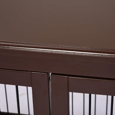 Клітка для собак PawHut: міцна будка з 2 входами, замок, для маленьких собак, коричнева, 58,5 x 81 x 66 см