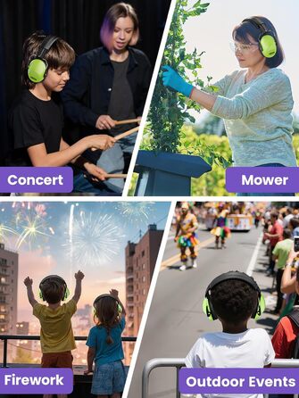 Навушники для захисту від шуму Dr.meter для дітей - пасивні навушники для школи, навчання, сну, автозму, гри на барабанах (зелені, рожеві, блакитні)