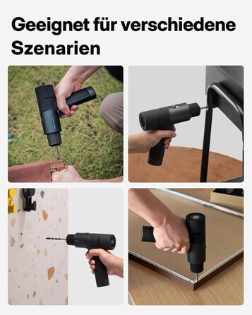 Акумуляторний дриль-шуруповерт HOTO 12V, 30 Нм, 1400 об/хв з LED-індикатором та USB-C зарядкою