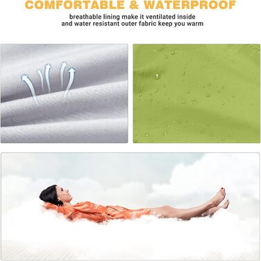 KingCamp 3-Season Sleeping Bag - Lightweight, Water-Resistant & Warm for Adults & Kids - Camping & Outdoor