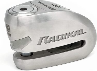 Замок на гальмівний диск для мотоцикла Radikal RK910S з сигналізацією 120 дБ, подвійним замиканням, сертифікатом SRA, 10 мм болт
