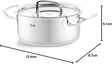 Каструля Fissler Original-Profi Collection 1,4 л, 20 см, нержавіюча сталь, з металевою кришкою, для індукції