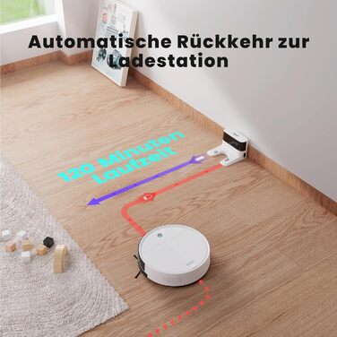 Робот-пилосос OKP K5P: потужність 5000Pa, навігація, HEPA-фільтр, Wi-Fi, для тварин, килимів, твердих підлог