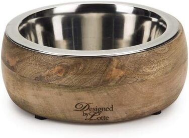 Lotte Holznapf Mandira 650ml Ceramic Dog Bowl - Brown