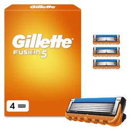 Смінні касети для бритви Gillette Fusion 5 для чоловіків, 5 лез, чорні, 4 шт в упаковці