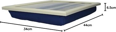 Creative Tops 'Blue Abstract' Cushioned Lap Tray, 44 x 34 cm (17