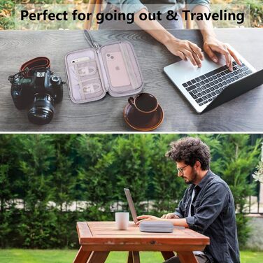 Органайзер для подорожей DDgro Elektronik, водонепроникна сумка для аксесуарів, сірий, поліуретан, середній розмір M