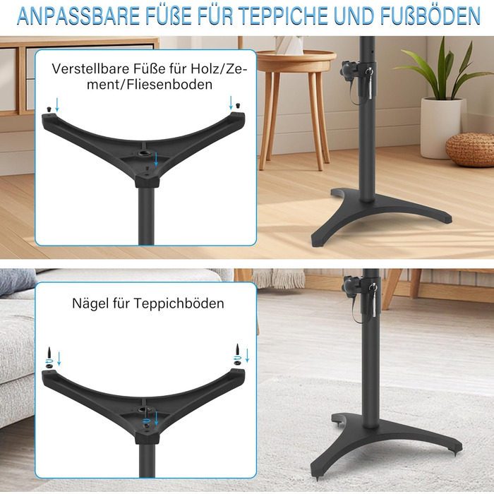 Підставка для колонок, 2 шт., регульована висота 86–127 см, з кабельною організацією, вантажопідйомність 3.6 кг, для малих колонок (PX3 3-P21)