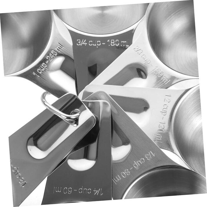 Amosfun 3-Piece Measuring Spoon Set Baking Utensils Adjustable Bowl Holder Clip Shot Glass Measuring Cup Spice Measuring Spoon Cooking Spoon Teacup Measuring Cup Measuring Cup for Measuring Stainless Steel Silver