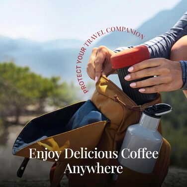 Портативна кавоварка AeroPress Go 3-в-1 для подорожей і кемпінгу, прес-френч, пуровер, еспресо, насичена кава без гіркоти, комплект для кави, сіра
