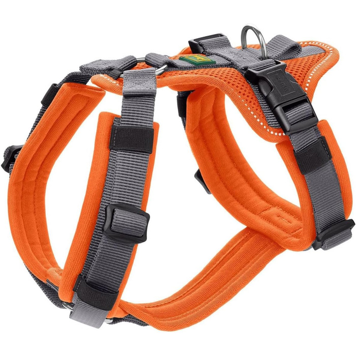 Нашийник для собак Maldon, розмір S-M, оранжево-сірий