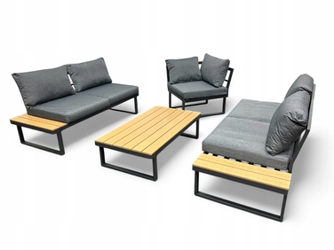 Комплект садових меблів Ideal Garden, метал, сірий, 3 предмети