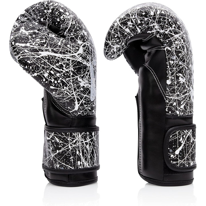 Боксерські рукавички Fairtex BGV14 для муай-тай, кікбоксингу, MMA, K1. Унісекс, дитячі, чоловічі, жіночі. Чорний/Білий, 16 oz