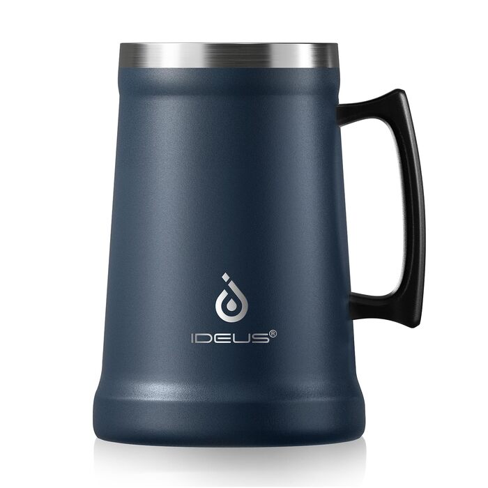Термокружка для пива Ideus® з нержавіючої сталі, 710 мл, 34oz, для Октоберфесту (Морська блакить)