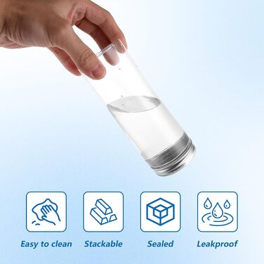 Набір контейнерів для зберігання 16 шт. по 500 мл з кришкою, прозорі пластикові банки для продуктів, BPA-Free, для солодощів та їжі