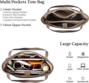 Сумка жіноча шкіряна befen Shopper, велика, для ноутбука 14