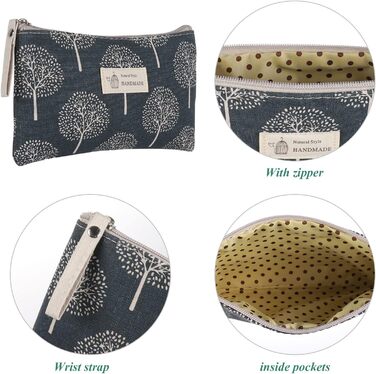 Косметичка для подорожей Czemo (4 шт.) з тканини, водонепроникна, з монетницею, для жінок