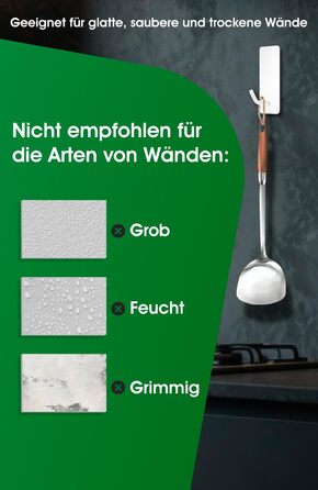 Набір тримачів для рушників без свердління, 10 шт., гачки самоклеючі з нержавіючої сталі 304, надміцні, для великих предметів, настінні гачки для ванної, туалету та кухні, стійкі до корозії, рушкові гачки (довші)