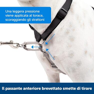 Нашийник-шлейка PetSafe 3-в-1 для собак, з анти-тягнучим кільцем та ременем для авто, розмір L, чорний