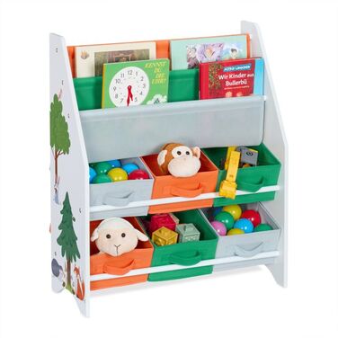 Relaxdays Kids' Shelving Unit with Storage Boxes