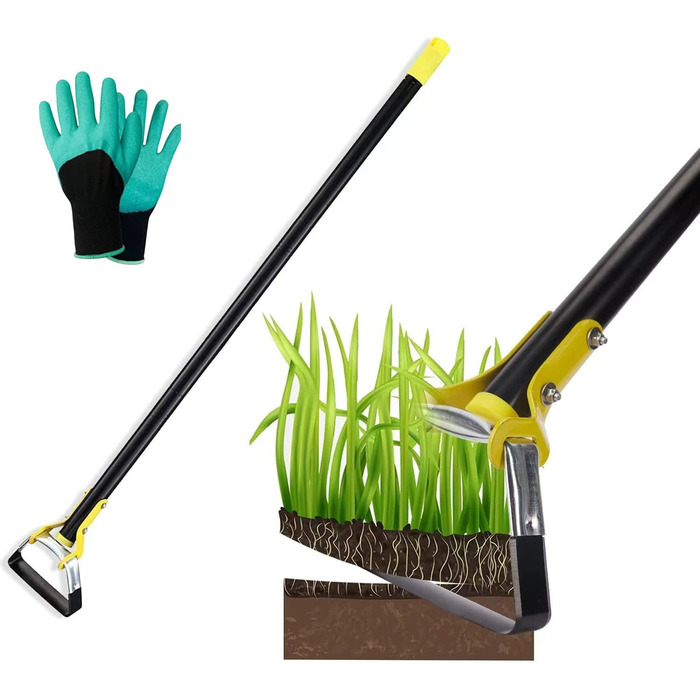 MELVTATA Garden Hoe, Hoe, Gardening Tool, 152cm Stirrup Hoe for Planting Vegetables, Farm Use, Stainless Steel, Hula Hoe – Stirrup Hoe with Adjustable Hoe for Weeding/Loosening Soil