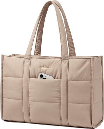 Сумка для ноутбука LOVEVOOK 15.6 дюймів, велика містка сумка-шоппер для роботи, навчання та подорожей, жіноча, хакі