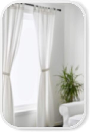 Дзеркало настінне Umbra Hub, 61 см, біле - для передпокою, ванної кімнати, вітальні