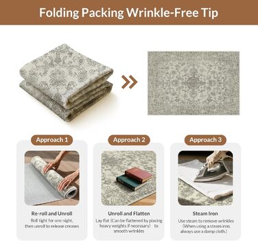 Килим GENIMO Boho Vintage, 160x230 см, короткий ворс, антиковзаюча поверхня, для вітальні, спальні, їдальні, офісу, колір: ніжно-сірий