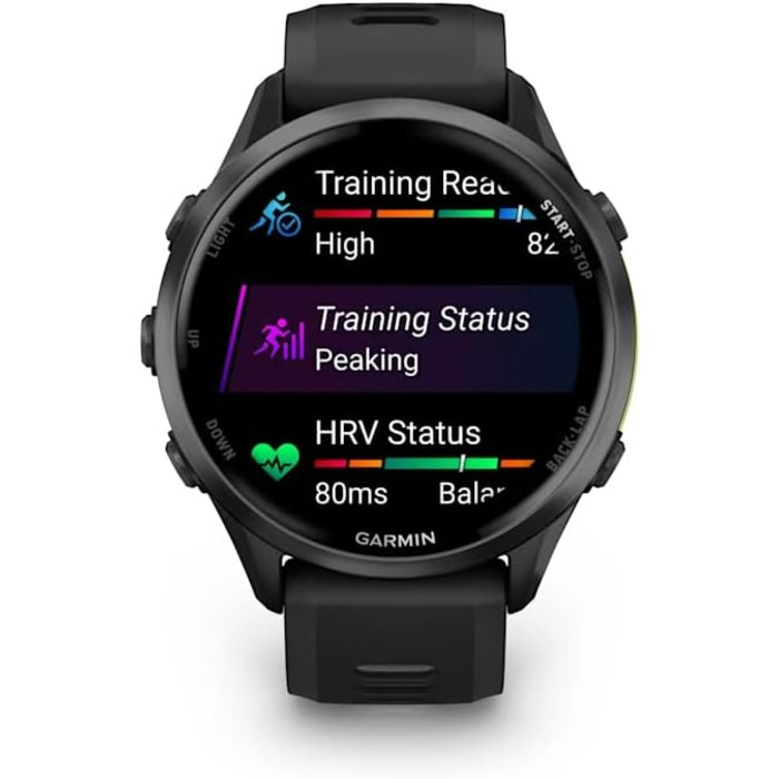 Garmin Forerunner 970 Carbon Grey – Розумний годинник для бігу з Amoled-дисплеєм та ліхтариком | До 15 днів роботи від акумулятора