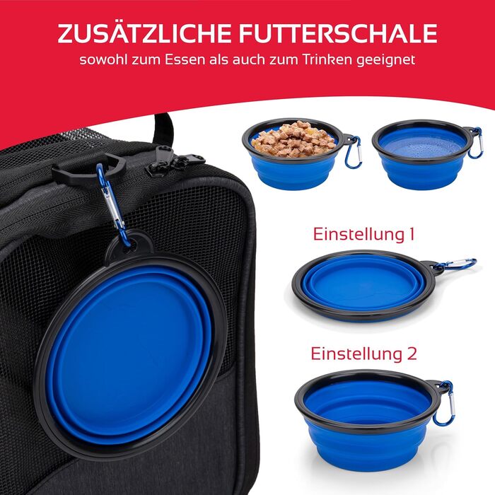 Сумка-переноска для собак та котів Maxxpro - 44 x 31 x 34 см, складана миска/ліжко, сірий колір, до 5 кг