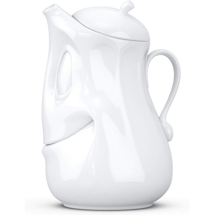 Порцеляновий чайник FIFTYEIGHT PRODUCTS Tassen 'Gut drauf', 1200 мл, білий, Німеччина