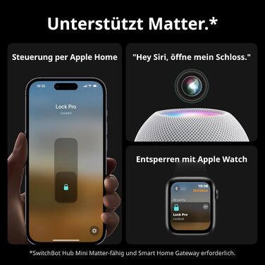 Розумний замок SwitchBot WALN Smart Lock Pro для вхідних дверей, електронний дверний замок з керуванням через додаток, підтримка Matter, Alexa, Google, швидке встановлення