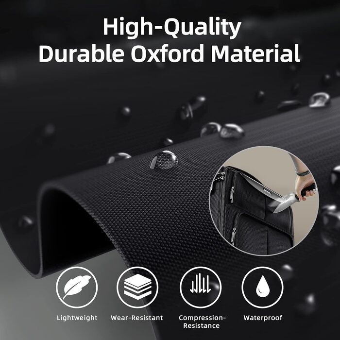 Набір валіз SHOWKOO 3 в 1: м'яка оболонка, розширювана, легка, з TSA замком та 4 колесами (8 шт., чорний)