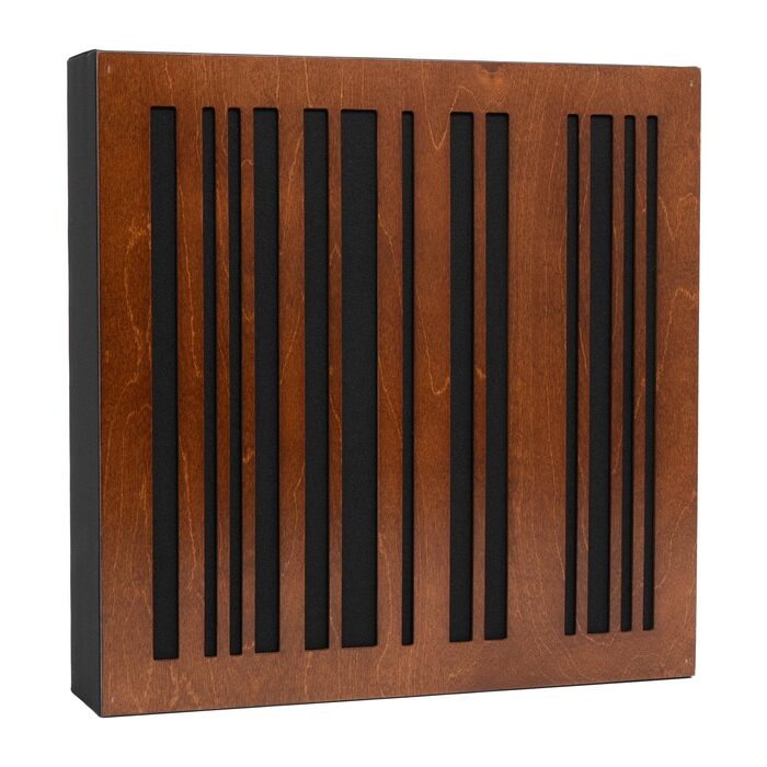 Акустична панель Bluetone Acoustics Slat AbFuser (50x50x11 см), горіх — звукопоглинаючий дифузор для корекції акустики приміщення