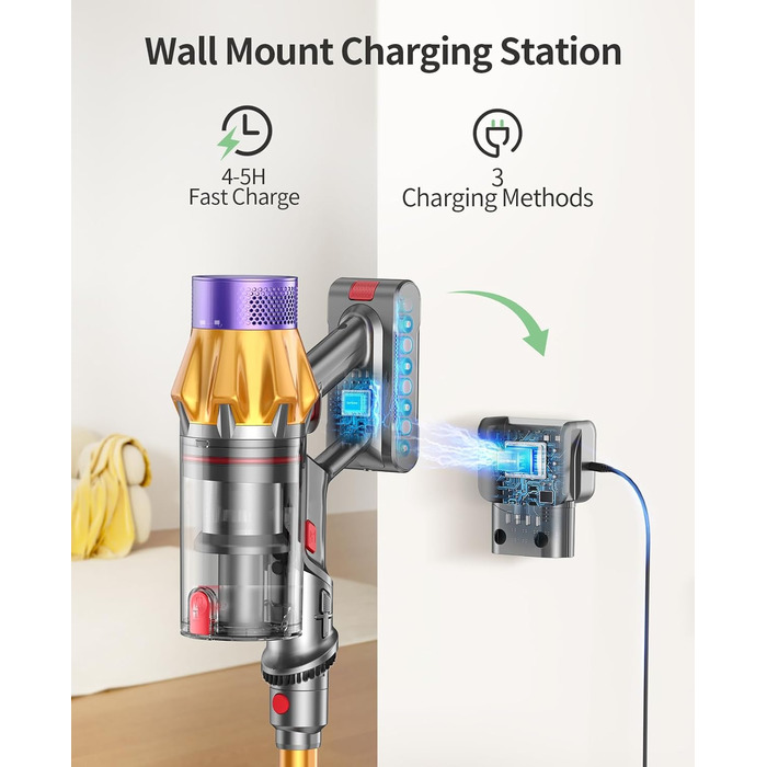Бездротовий пилосос SunSare X7A: потужний, 45 kPa, 550 W, 60 хвилин, 7 в 1, з підзарядкою та самостійним паркуванням