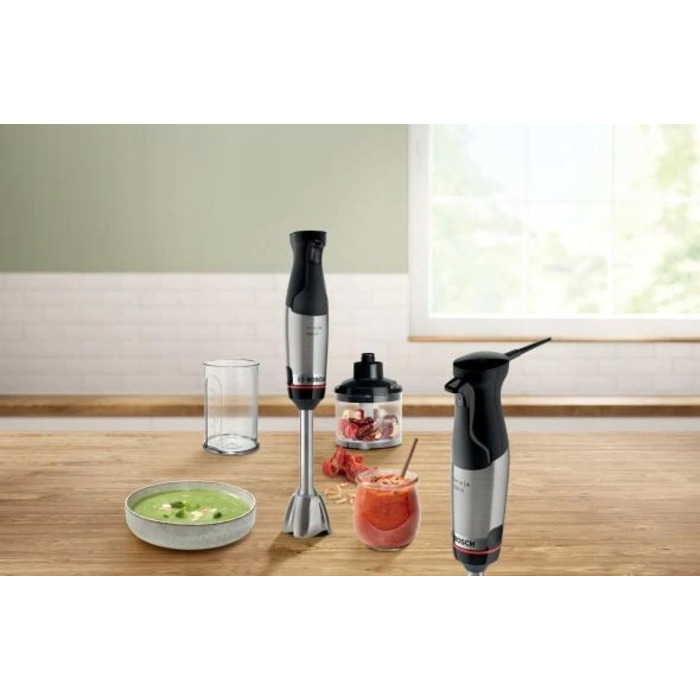 Погружний блендер Bosch ErgoMaster MSM6M620 1000 Вт з подрібнювачем QuattroBlade