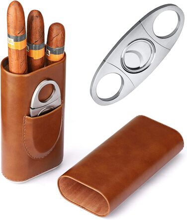 Портативний вологозберігач Time C Club на 3 сигари з кедрової деревини та різером для сигар з нержавіючої сталі