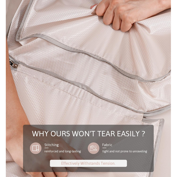 Набір кубиків-органайзерів для валізи Meowoo (5шт) - кубики-компресори для подорожей (XL, L, 2xM)